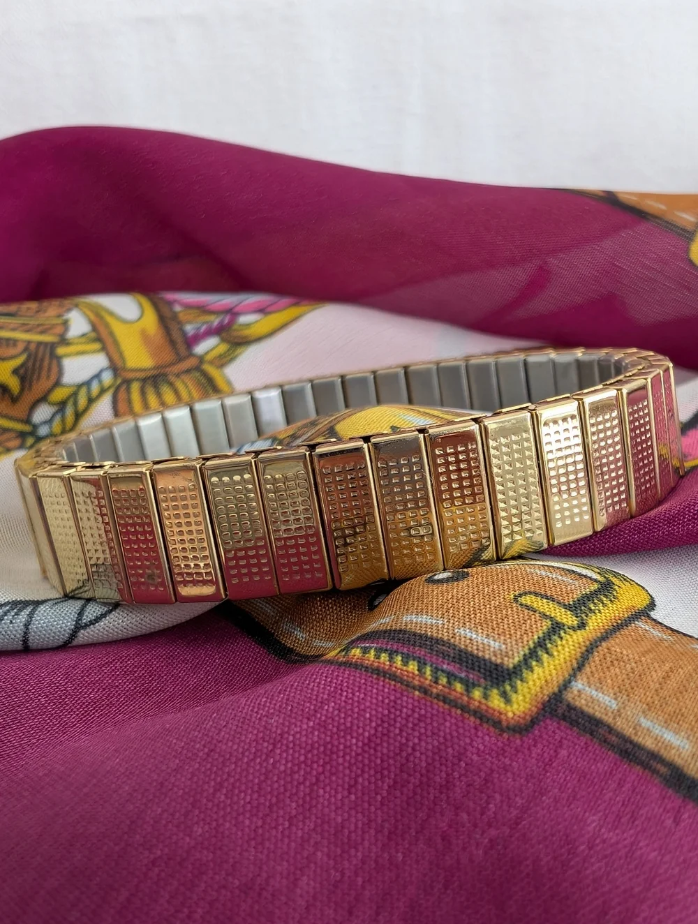 Vintage Gold Bracelet - Expansion Stretch Watch Style - Classic Estate Jewelry